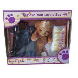 Make Your Lovely Bear Kit - Everything to make 8" Boy Bear - No Sew or Stitch